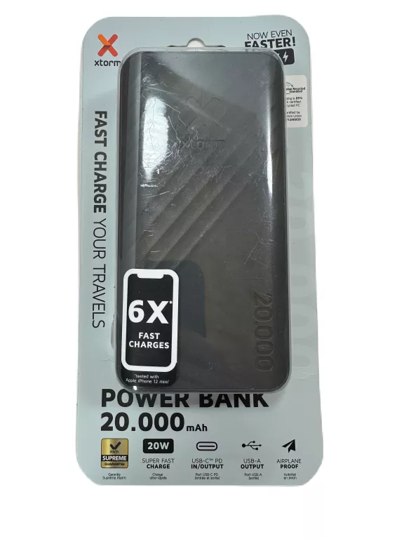 POWERBANK XTORM 20000 MAH SZARY