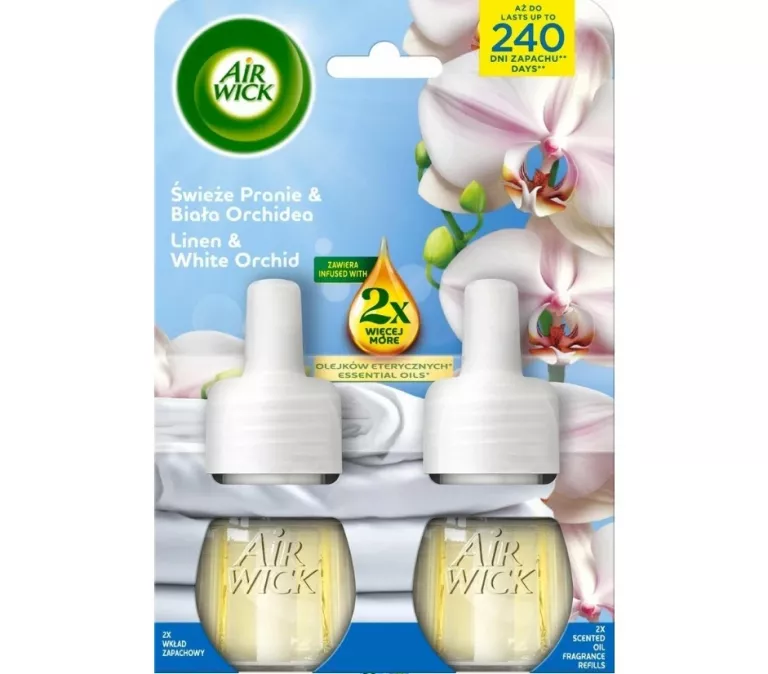 AIR WICK WKŁAD DO ODŚWIEŻACZA POWIETRZA ŚWIEŻE PRANIE BIAŁA ORCHIDEA 19MLX