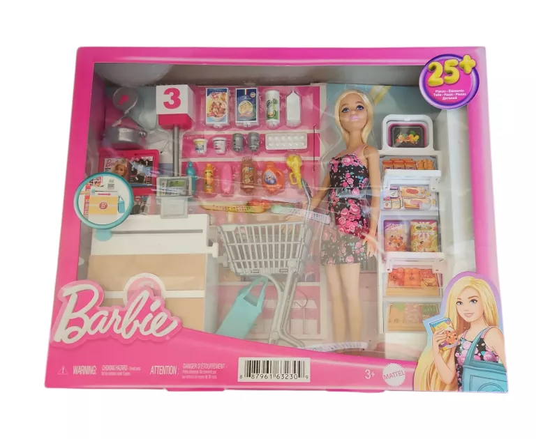 LALKA BARBIE SKLEP SUPERMARKET ZESTAW Z LALKĄ FRP01