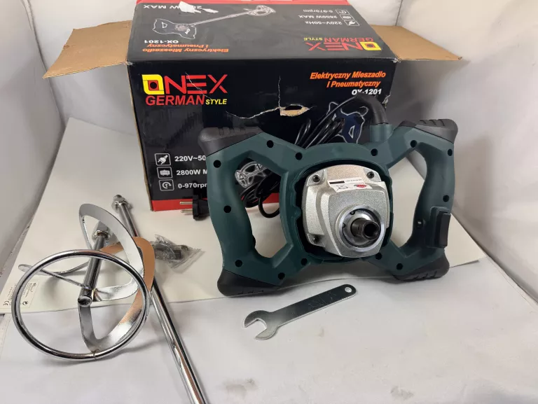 MOCNE MIESZADŁO ELEKTRYCZNE DO KLEJU BETONU ZAPRAW FARB GIPSU MIESZALNIK