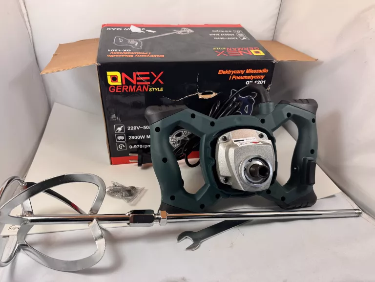 MOCNE MIESZADŁO ELEKTRYCZNE DO KLEJU BETONU ZAPRAW FARB GIPSU MIESZALNIK