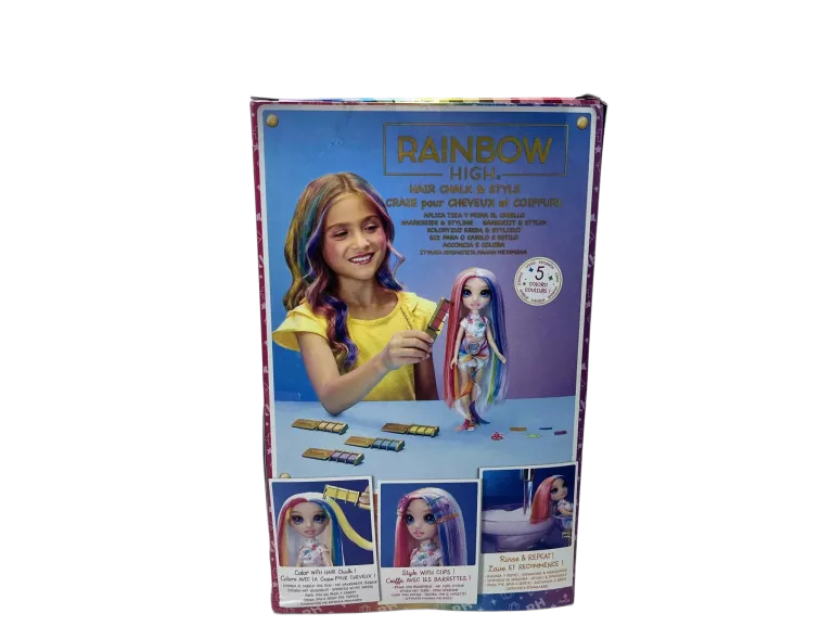 RAINBOW HIGH LALKA MODOWA ZESTAW AMAYA Z KREDĄ DO WŁOSÓW + AKCESORIA