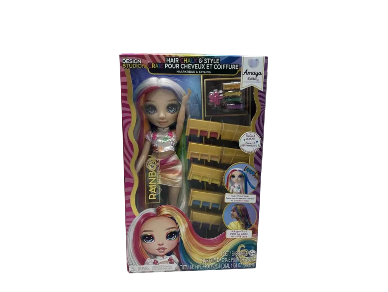 RAINBOW HIGH LALKA MODOWA ZESTAW AMAYA Z KREDĄ DO WŁOSÓW + AKCESORIA