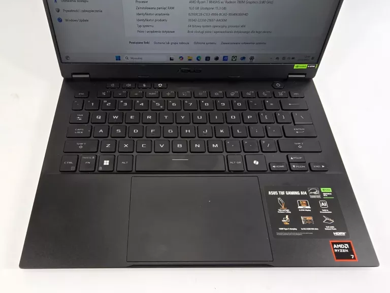 LAPTOP ASUS TUF GAMING FA401 14 " AMD RYZEN 7 16 GB / 1024 GB SZARY