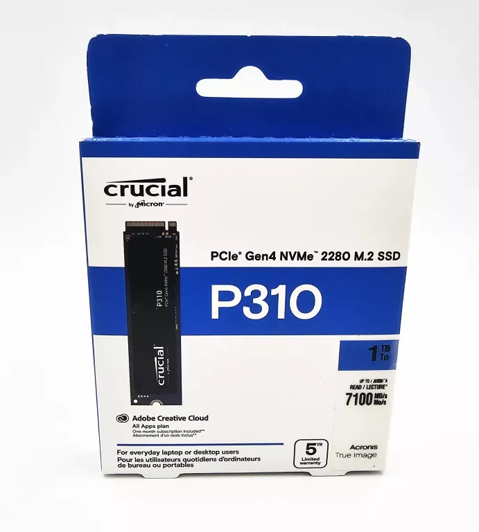DYSK SSD CRUCIAL P310 1TB M.2 2280 PCI-E X4 GEN4 NVME CT1000P310SSD8