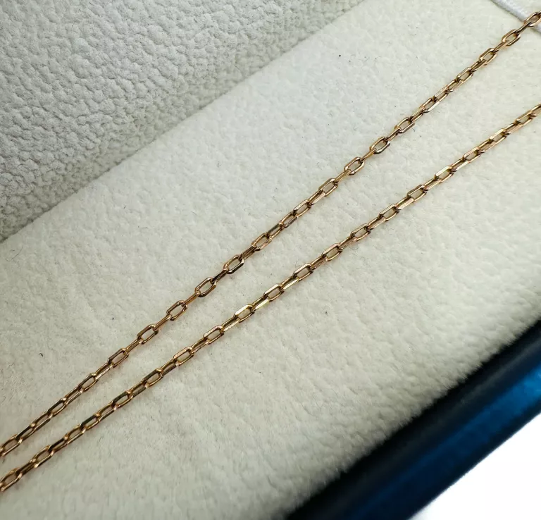 ŚLICZNY ZŁOTY ŁAŃCUSZEK Z KRZYŻYKIEM P585 W3.3G DŁ61CM