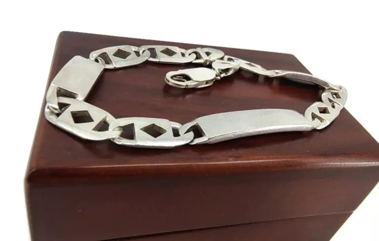 MASYWNA SREBRNA BRANSOLETKA P.925, 20,39G, 23CM