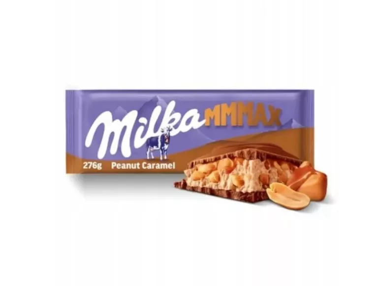 MILKA MMMAX CZEKOLADA MLECZNA DUŻA TABLICZKA PEANUT CARAMEL 276 G