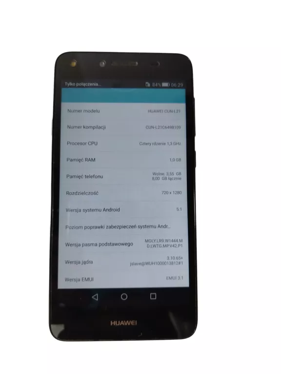 TELEFON HUAWEY CUN-L21 CZARNY