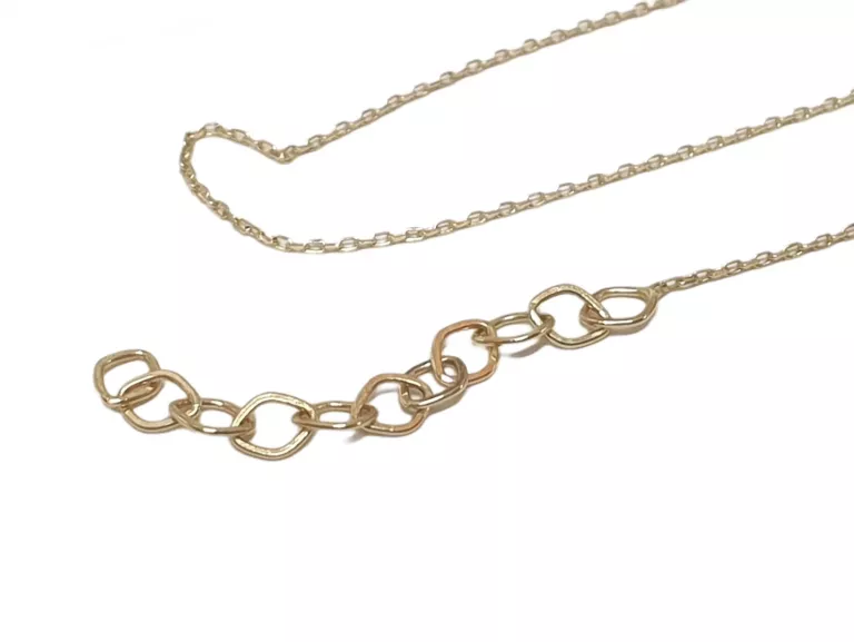 DELIKATNY ZŁOTY ŁAŃCUSZEK Z ZAWIESZKĄ 45CM 585