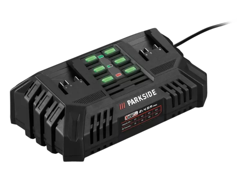 PODWÓJNA ŁADOWARKA AKUMULATOROWA PARKSIDE 20 V, PDSLG 20 B1*STAN FABRYCZNY