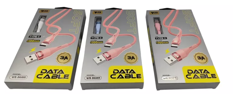 WB KABEL USB-C 3A MIX KOLORÓW