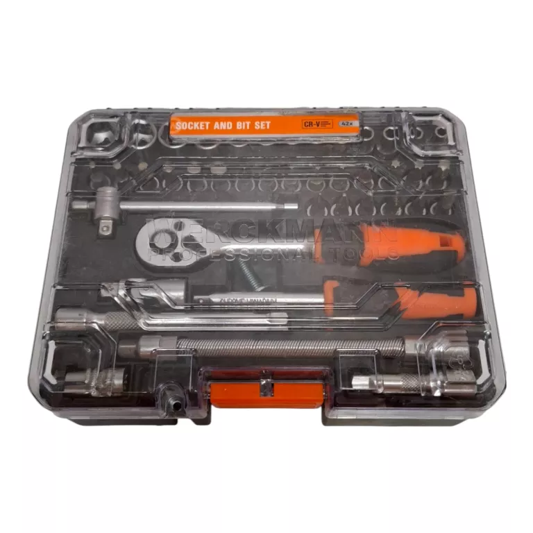 ZESTAW BITÓW I NAKRĘTEK Z GRZECHOTKĄ W ORGANIZERZE WERCKMANN 42 ELEMENTY