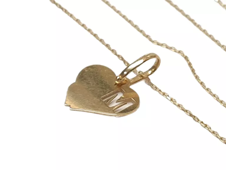 DELIKATNY ZŁOTY ŁAŃCUSZEK Z ZAWIESZKĄ 45CM 585