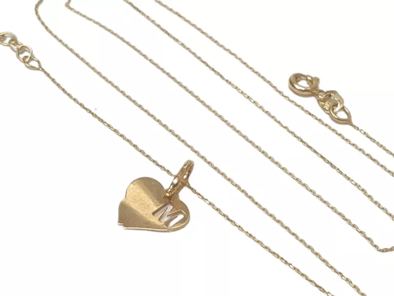 DELIKATNY ZŁOTY ŁAŃCUSZEK Z ZAWIESZKĄ 45CM 585