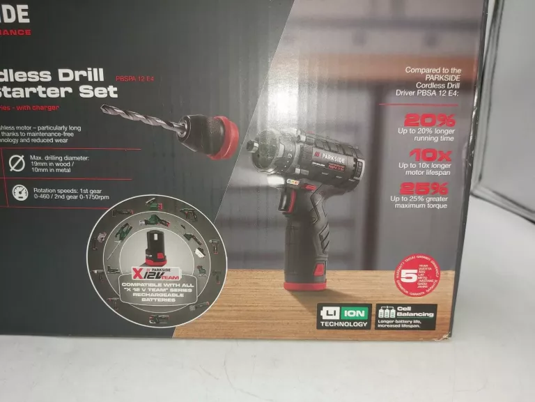 WKRĘTARKA PARKSIDE PBSPA 12 E4 WALIZKA ZESTAW