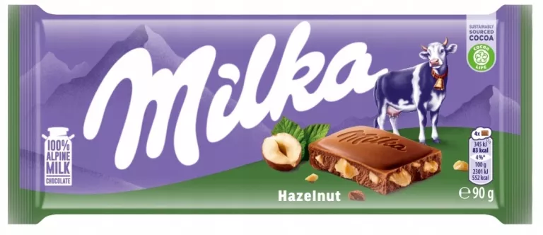 MILKA CZEKOLADA ORZECHOWA 90G HAZELNUTS D:2026