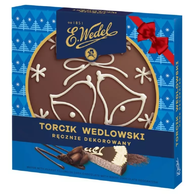 WEDEL TORCIK WEDLOWSKI ORZECHOWO ARACHIDOWY RĘCZNIE DEKOROWANY 250G