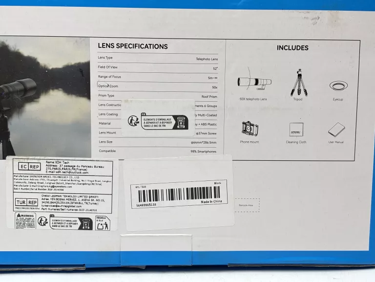 OBIEKTYW TELESKOPOWY DO TELEFONU ZOOM OPTYCZNY 50X  APL-50XJJ029