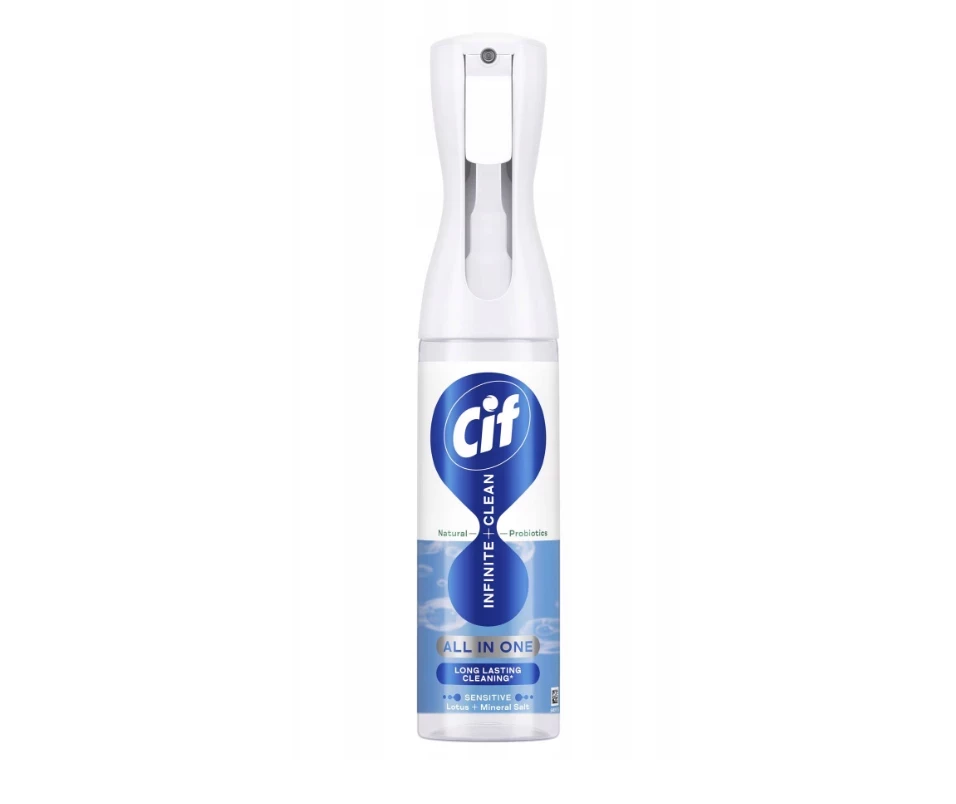 Cif Infinite Clean Spray Sensitive Loto E Sali Minerali – 590 Ml – Detergente Probiotico Multiuso Per Tutta La Casa