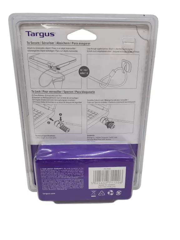 ZAPIĘCIE DO LAPTOPA LINKA TARGUS DEFCON CL PA410E [231031013]