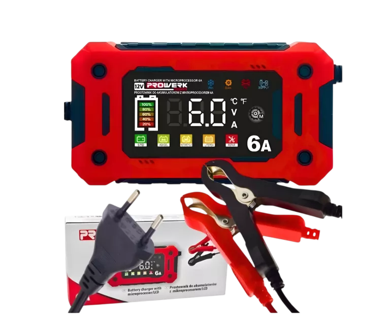 PROSTOWNIK AUTOMATYCZNY PROWERK POWER 12V 6A KOMPLET *STAN FABRYCZNY*