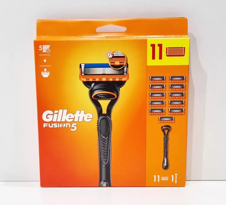 GILLETTE FUSION5 MASZYNKA DO GOLENIA DLA MĘŻCZYZN + 11 OSTRZY WYMIENNYCH