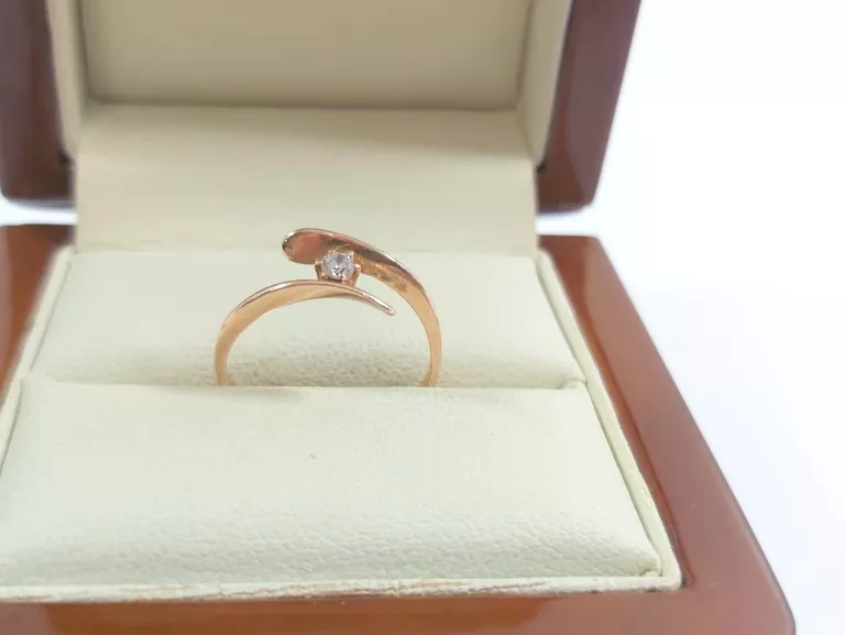 FINEZYJNY ZŁOTY PIERŚCIONEK PR.585 R.10