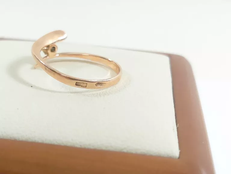 FINEZYJNY ZŁOTY PIERŚCIONEK PR.585 R.10