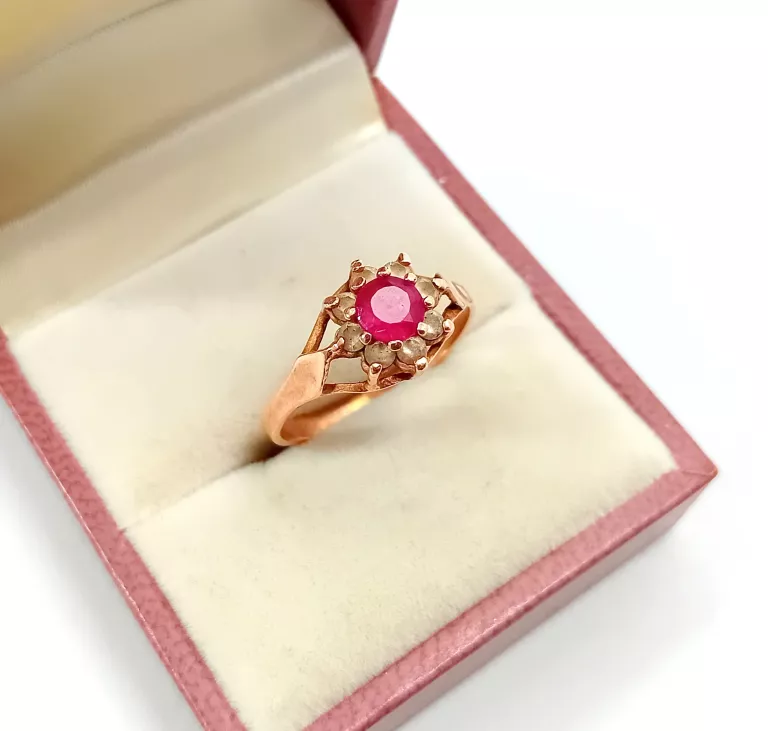 PIĘKNY ZŁOTY PIERŚCIONEK PR585 14K R.16