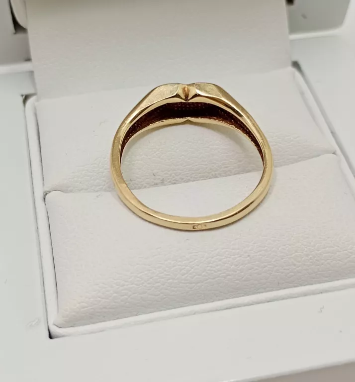 ZŁOTY PIERŚCIONEK DAMSKI SYGNECIK 2,20 G/585/ R.13