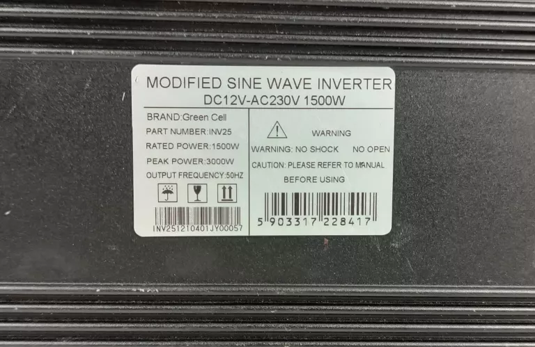 PRZETWORNICA GREEN CELL 12V/230V 1500/3000 MOD