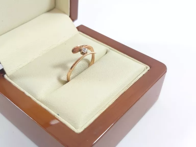 FINEZYJNY ZŁOTY PIERŚCIONEK PR.585 R.10