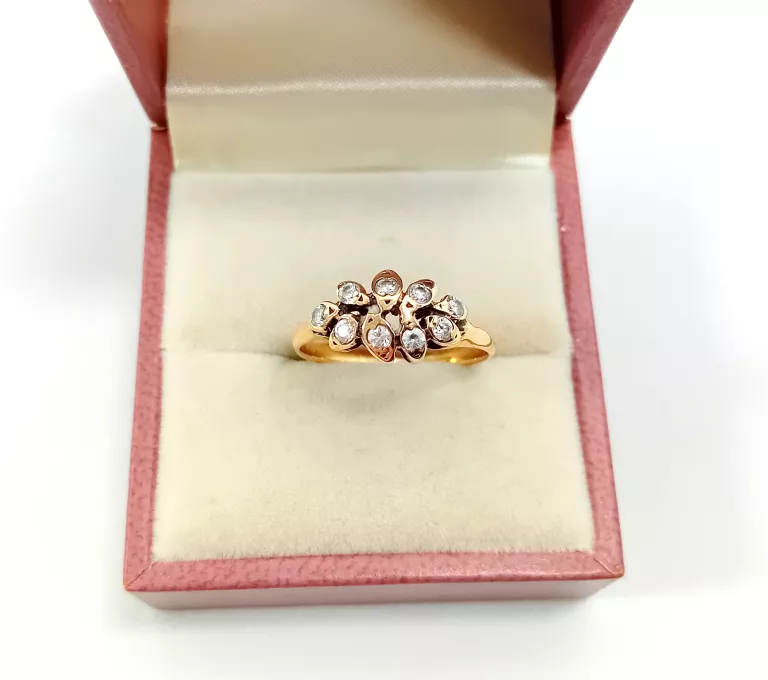 MOCARNY ZŁOTY PIERŚCIONEK PR. 585 R. 14