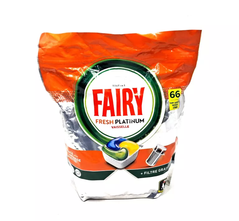 KAPSULKI DO ZMYWARKI FAIRY FRESH PLATINUM VAISSELLE 66 SZTUK