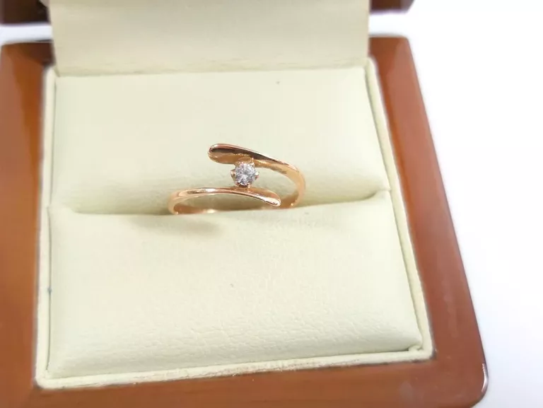 FINEZYJNY ZŁOTY PIERŚCIONEK PR.585 R.10