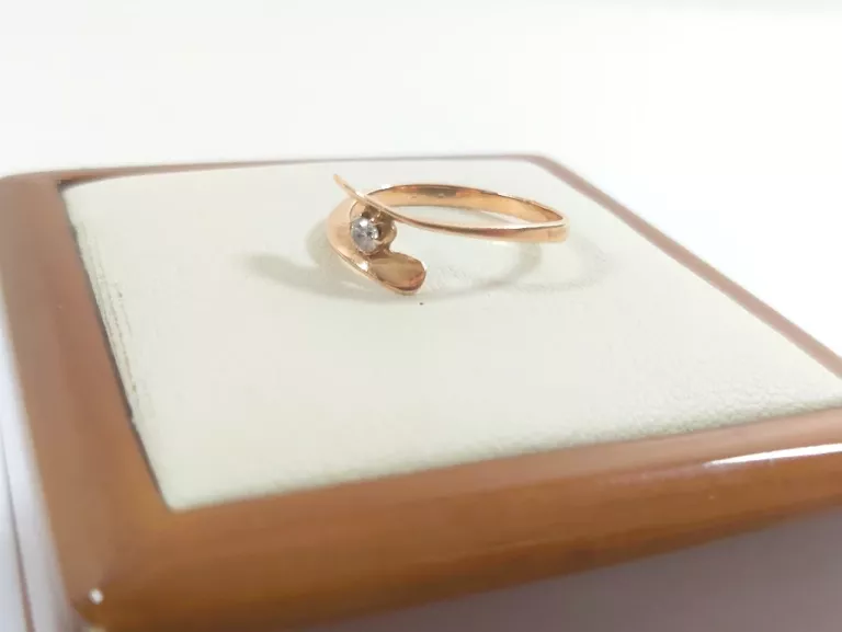 FINEZYJNY ZŁOTY PIERŚCIONEK PR.585 R.10