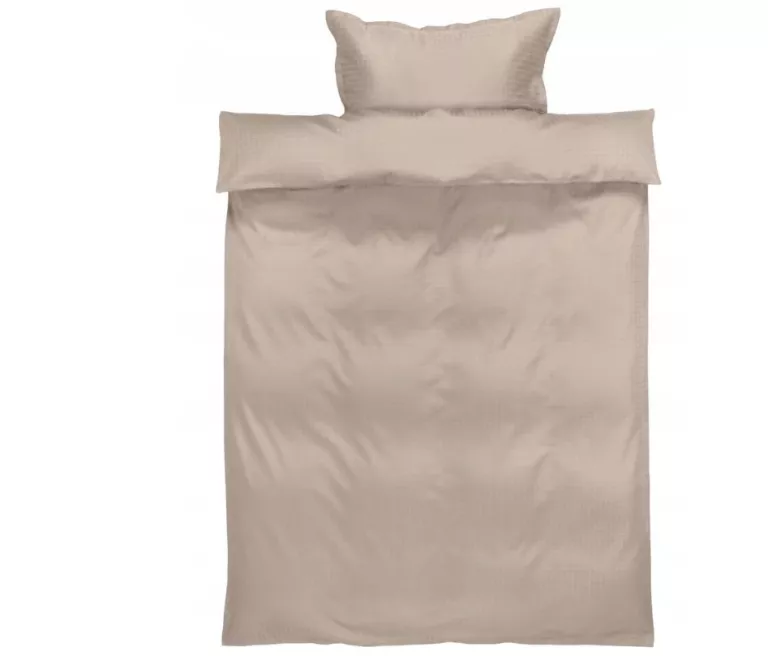KOMPLET POŚCIELI Z SATYNY INGEBORG 140X200 PIASKOWY