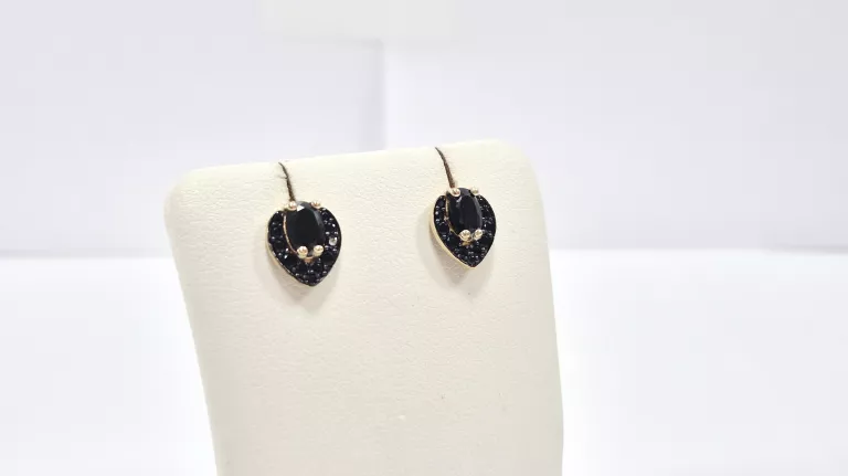 NIENOSZONE ZŁOTE KOLCZYKI Z CYRKONIA 585 1,54G SZTYFT 14K