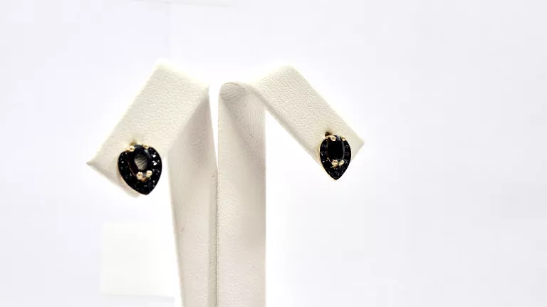 NIENOSZONE ZŁOTE KOLCZYKI Z CYRKONIA 585 1,54G SZTYFT 14K