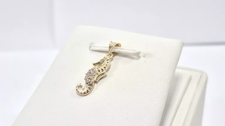 NIENOSZONA ZŁOTA ZAWIESZKA KONIK WODNY 585 0,77G 14K