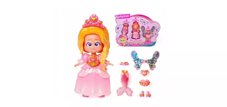 KOOKYLOOS ZESTAW LALKA PRINCESS HEARTS MERMAID FAIRYTALE MIX & MATCH HEART