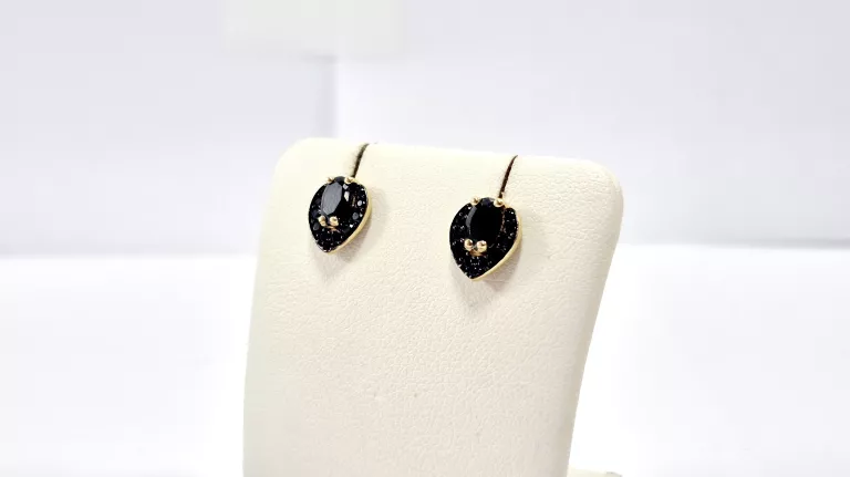 NIENOSZONE ZŁOTE KOLCZYKI Z CYRKONIA 585 1,54G SZTYFT 14K