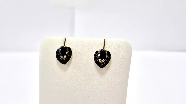 NIENOSZONE ZŁOTE KOLCZYKI Z CYRKONIA 585 1,54G SZTYFT 14K