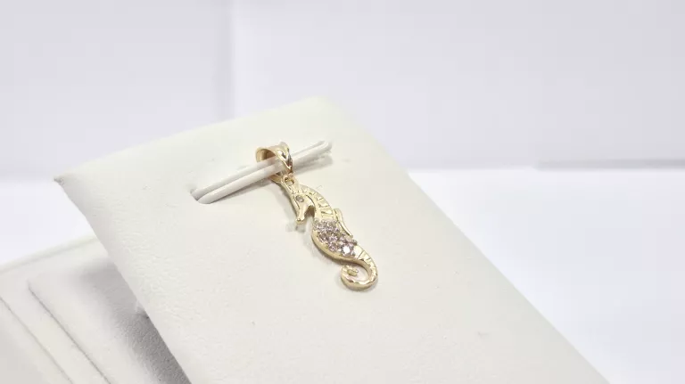 NIENOSZONA ZŁOTA ZAWIESZKA KONIK WODNY 585 0,77G 14K