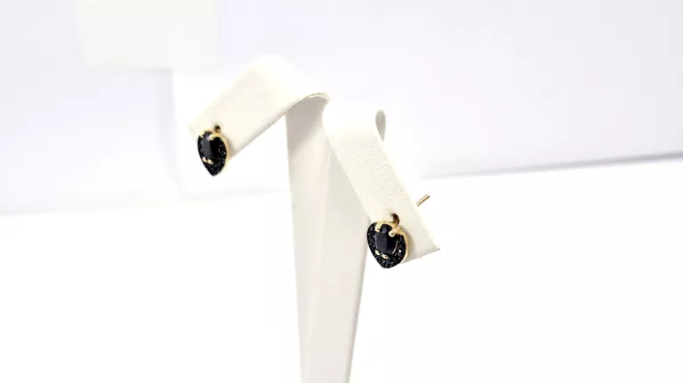 NIENOSZONE ZŁOTE KOLCZYKI Z CYRKONIA 585 1,54G SZTYFT 14K