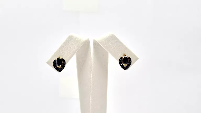 NIENOSZONE ZŁOTE KOLCZYKI Z CYRKONIA 585 1,54G SZTYFT 14K