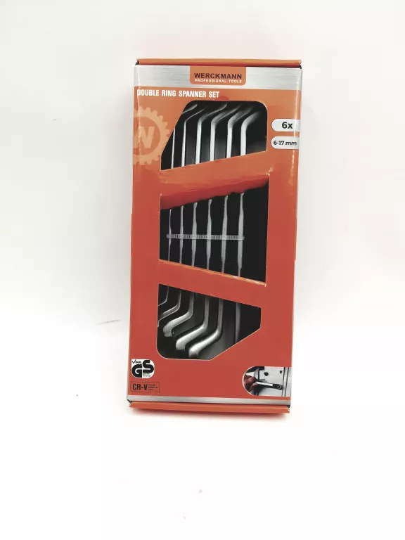 ZESTAW KLUCZY WERCKMANN 6SZT. 6-17MM SOLIDNA STAL CR-V PŁASKIE OCZKOWE