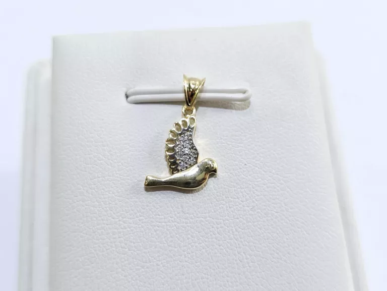 NIENOSZONA ZŁOTA ZAWIESZKA PTAK 585 0,95G