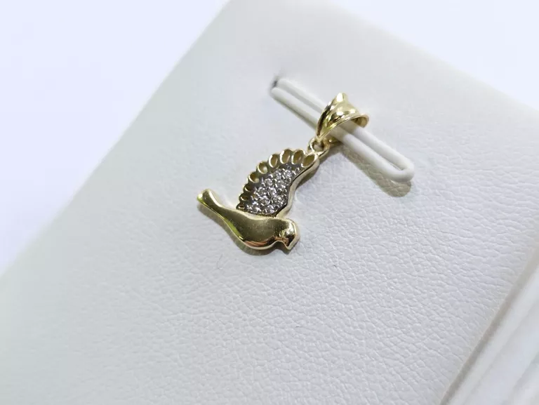 NIENOSZONA ZŁOTA ZAWIESZKA PTAK 585 0,95G